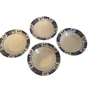 Vintage 1998 Ro Gregg Welcome Winter Soup Cereal Bowls Set of 4 New in Box